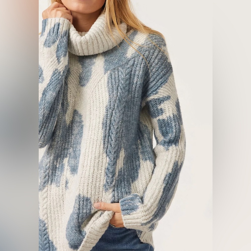 Pilcro Spotted Turtleneck Sweater